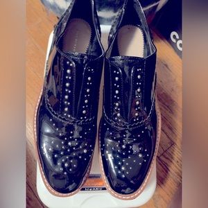 Zara platform oxford shoes